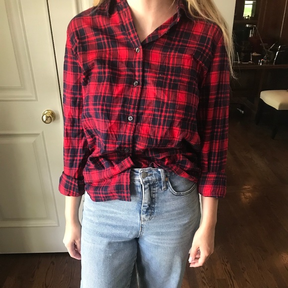 J. Crew Tops - Jcrew Flannel Shirt